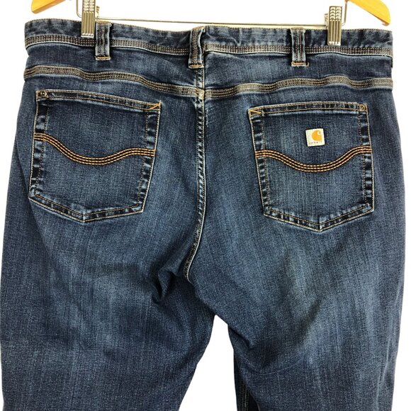 Carhartt Relaxed Fit Jasper Jeans Sz 16 Short Dark Wash Cotton Blend 16 x 30 - Picture 4 of 12